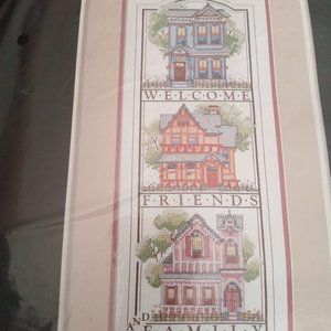 Vintage Demensions Sealed Cross Stitch kit Victoria Cottages sealed kit 1989